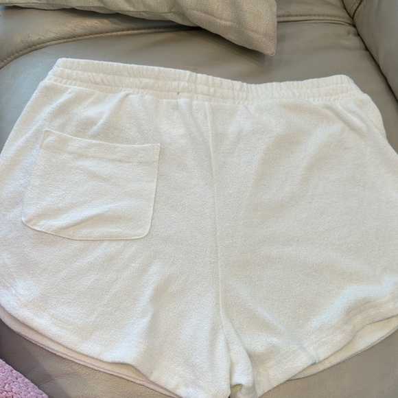 Free People White Terry Cloth Lounge Shorts - Picture 4 of 5